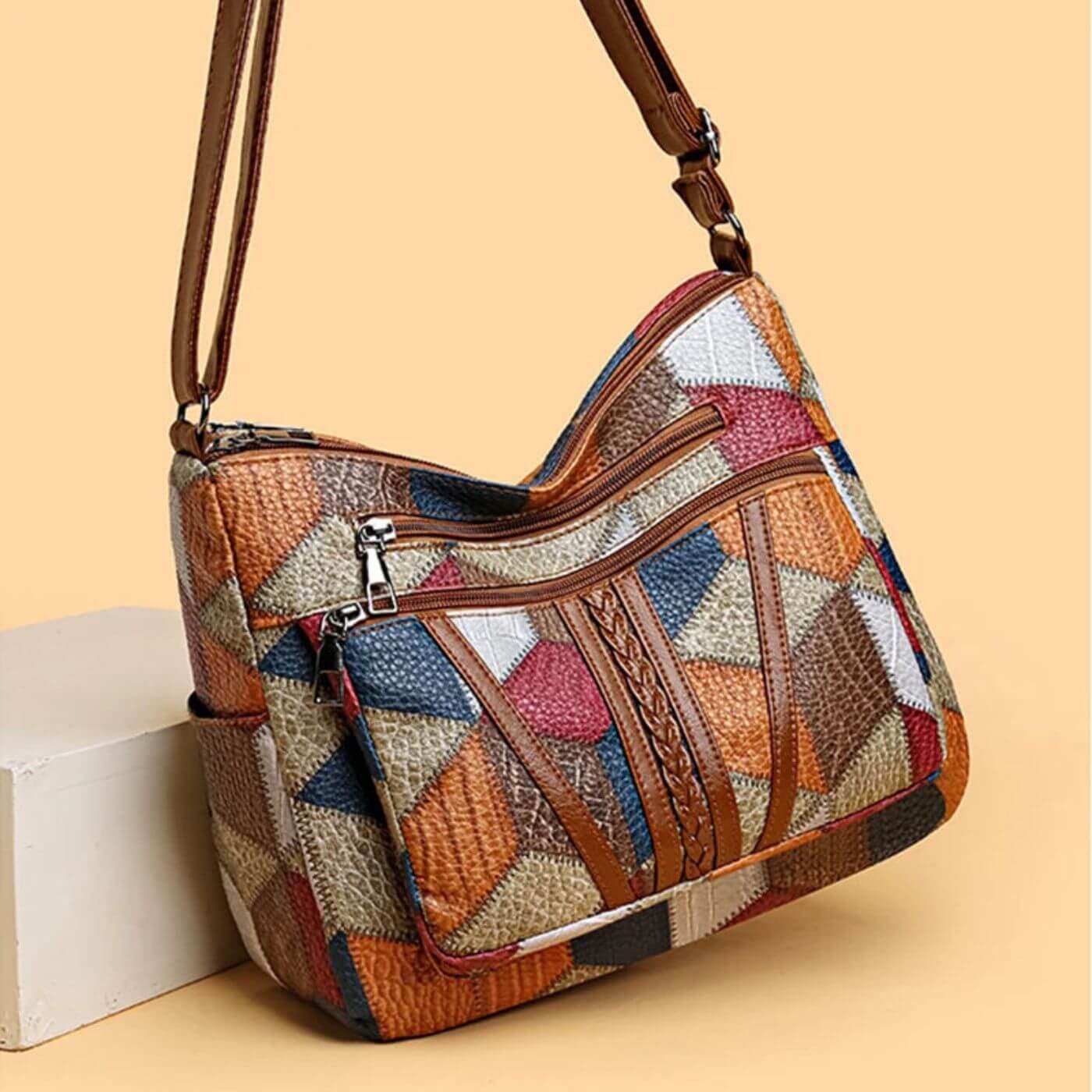 Emiliana™ - Vintage Vegansk Skinnhåndveske