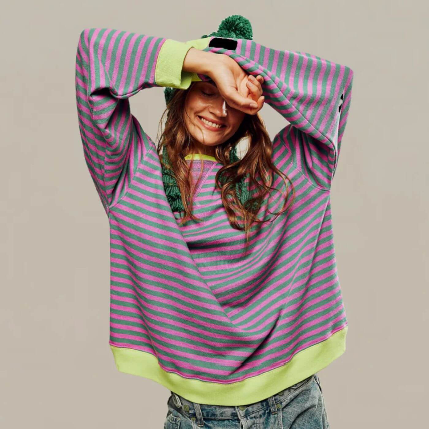 Liana™ - Oversized Stripet Komfortgenser