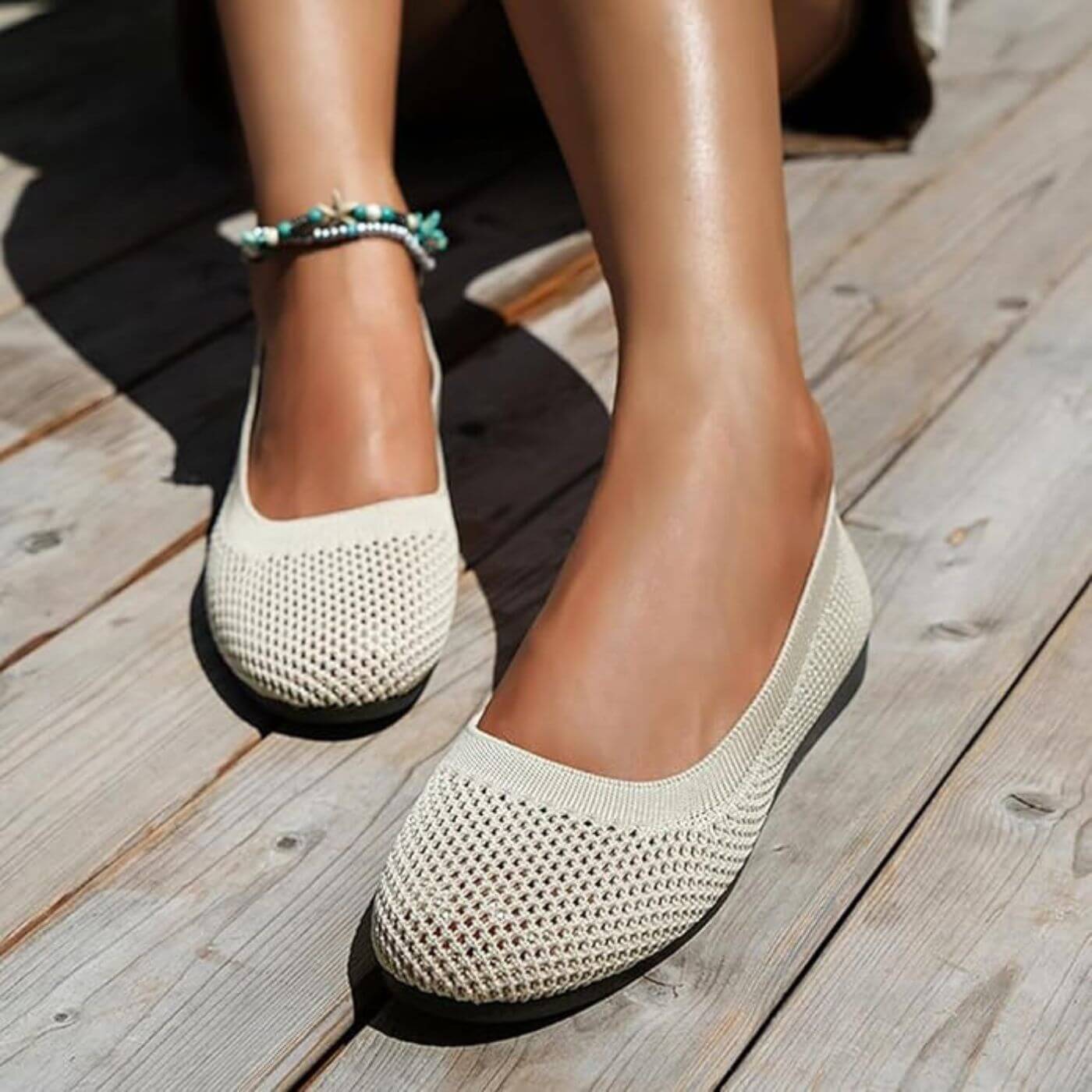 Runa™ – Pustende Komfort Ballerina Sommertsko