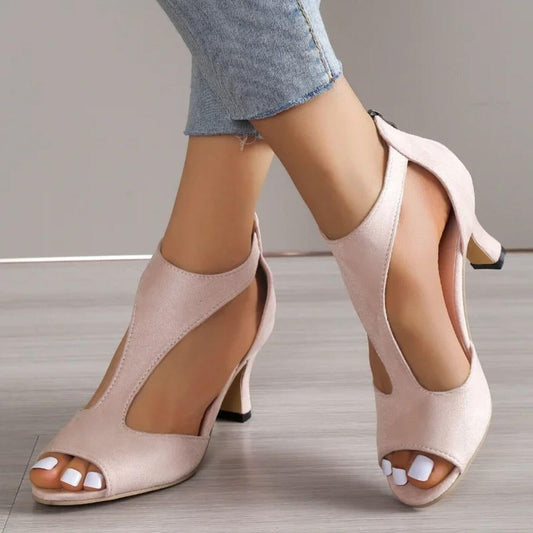 Emilia™ – Ortopediske Peep Toe Sandaler med Hæl