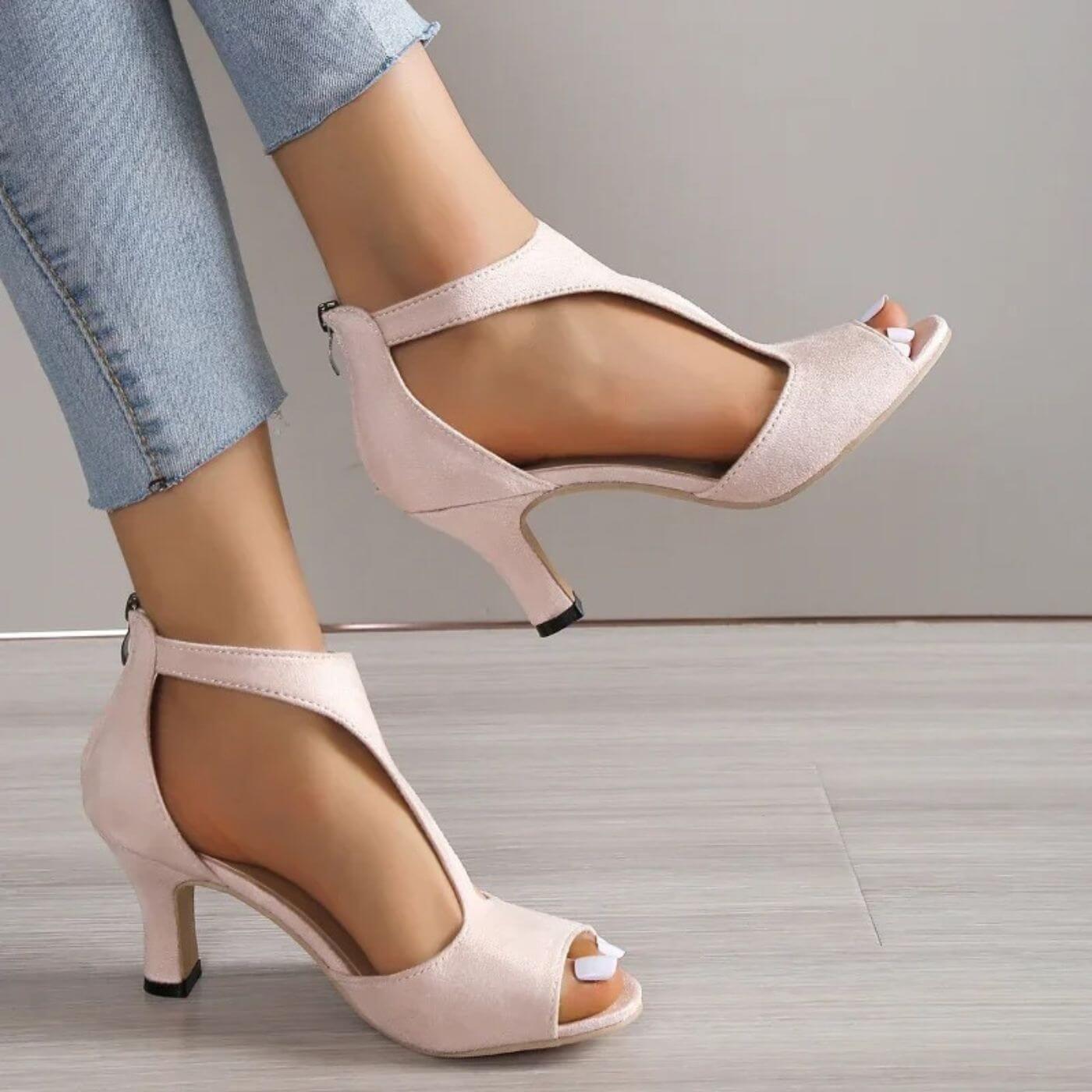 Emilia™ – Ortopediske Peep Toe Sandaler med Hæl
