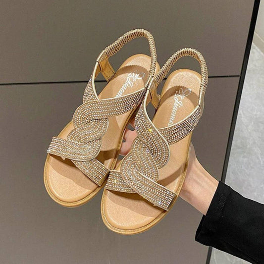 Hanne™ – Elegante Kilehælsandaler med Lukket Tå og Ortopedisk Støtte