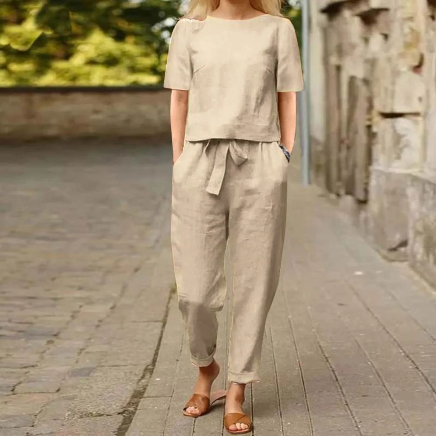 Heidi™ – Elegant Top og Bukse Sett i 2 Deler