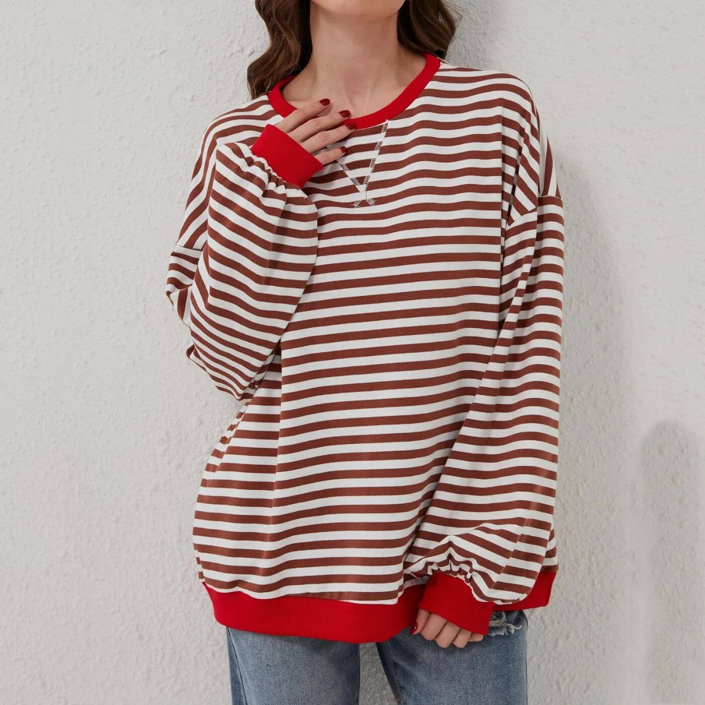 Liana™ - Oversized Stripet Komfortgenser
