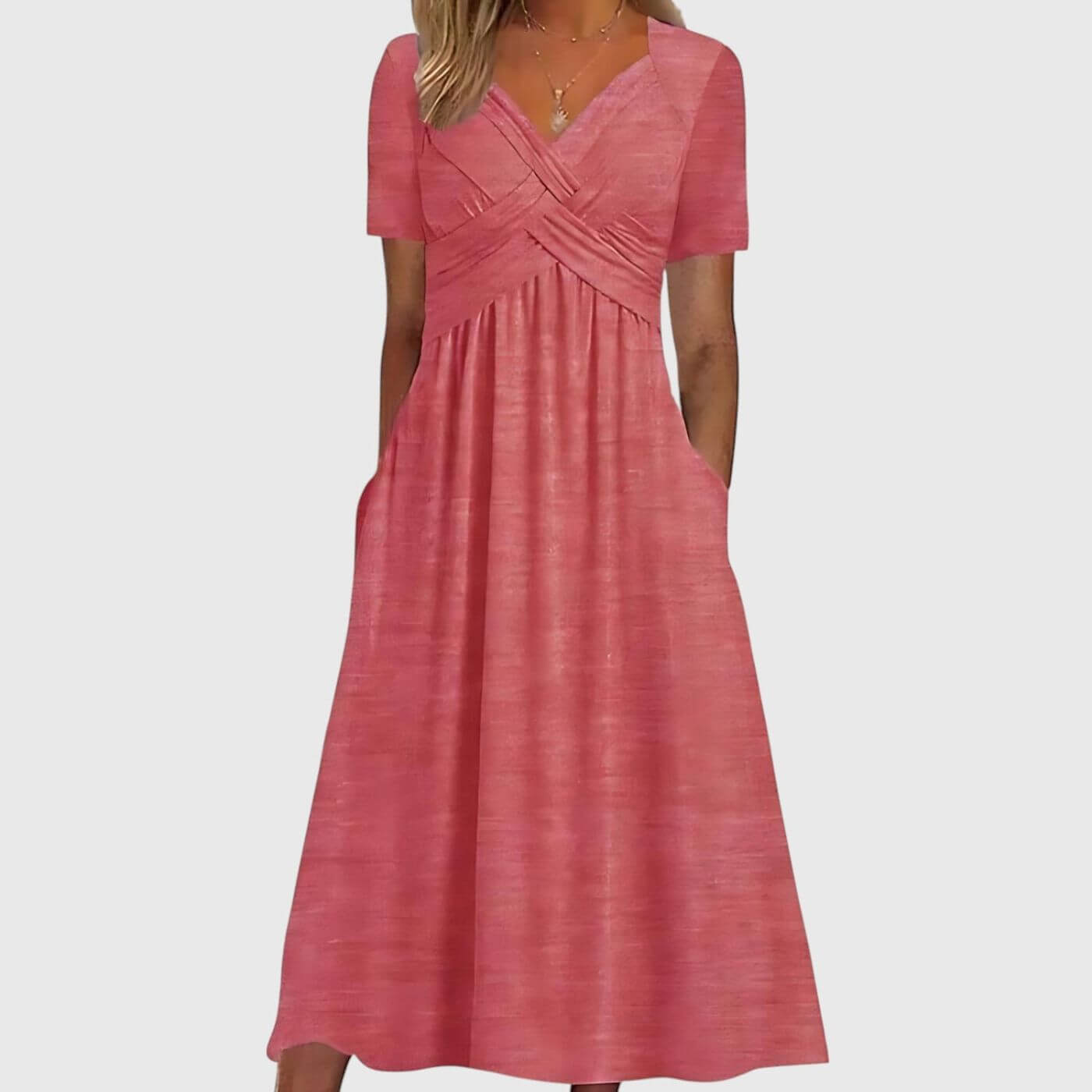 Renate™ – Elegant Midikjole med Magekontroll